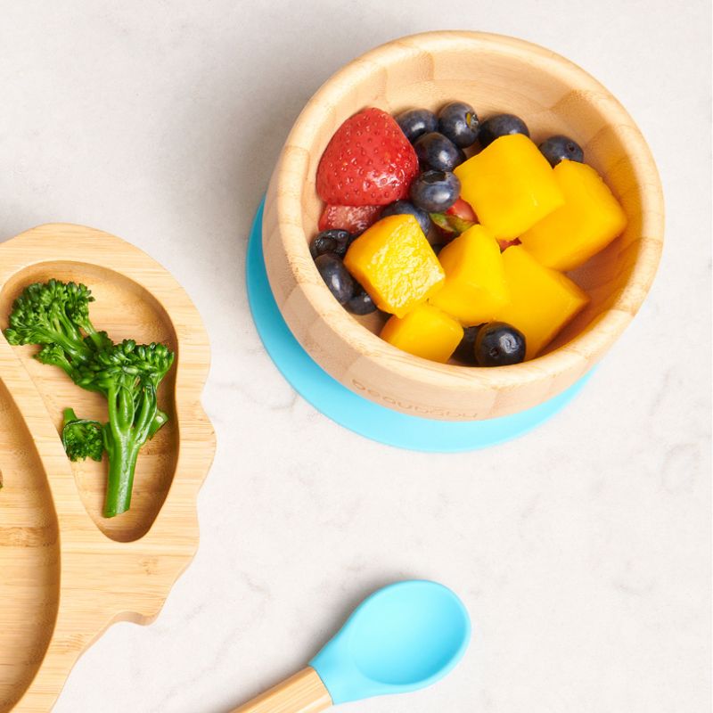 The Classic Bamboo Suction Bowl Spoon, Baby Weaning Set