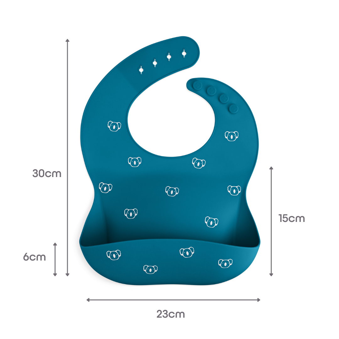 The Catcher - Koala Print Silicone Bib