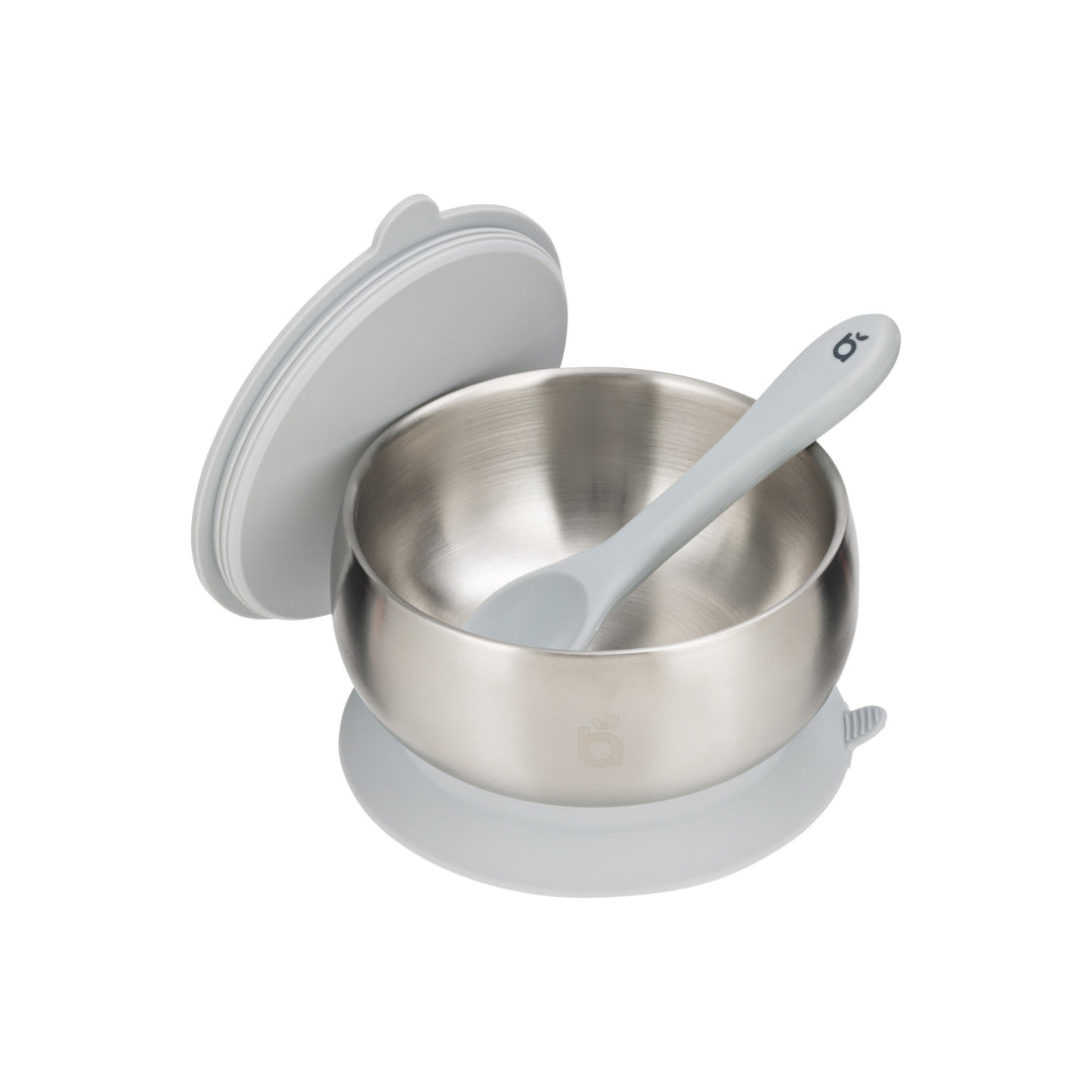beaubaby® 18/8 Stainless Steel Bowl & Spoon Set with Air Tight Lid